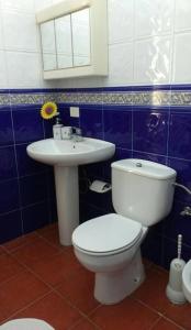 a bathroom with a toilet and a sink at Cozy Apartment in Candelaria
