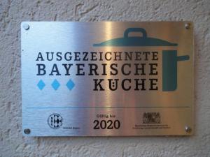 Certifikát, hodnocení, plakát nebo jiný dokument vystavený v ubytování Landgasthof Wagner-Zimmermann