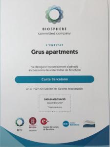 Certifikát, hodnocení, plakát nebo jiný dokument vystavený v ubytování ecoGrusApartments