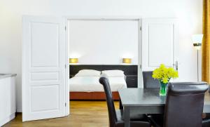 Posteľ alebo postele v izbe v ubytovaní Apartments Central Park Marienbad