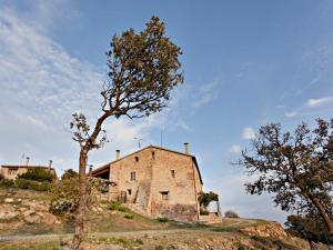 a building on a hill with a tree in front of it at CONFORTABLE CASA RURAL (1062) in La Baronia de Rialb