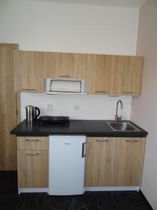 Kuchyňa alebo kuchynka v ubytovaní Apartmán Lednická