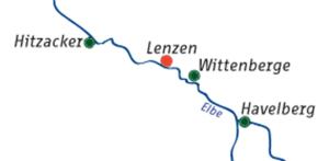 a map of the roads in ireeland at Zur Hauptwache - Lenzen (Elbe) in Lenzen