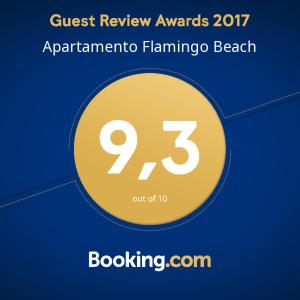 Apartamento Flamingo Beachに飾ってある許可証、賞状、看板またはその他の書類