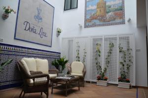 A seating area at Hotel Doña Lina