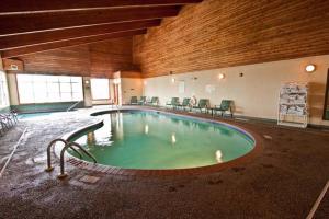 a large indoor swimming pool in a building at Cove Point Lodge in Beaver Bay