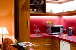 Kuchyň nebo kuchyňský kout v ubytování Suites Gran Vía 44
