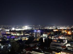 八户市景观或在酒店看到的城市景观