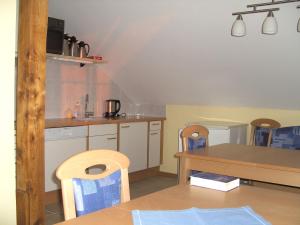 Köök või kööginurk majutusasutuses Haus Bergblick
