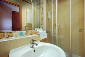 Koupelna v ubytování Hotel Basztowy