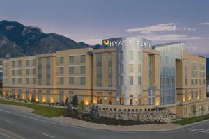 una representación de un hotel con un edificio en Hyatt Place Salt Lake City/Cottonwood, en Cottonwood Heights