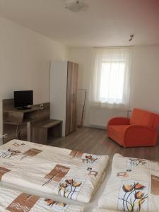 TV a/nebo společenská místnost v ubytování Promenád apartmány