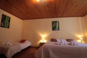 Postel nebo postele na pokoji v ubytování Logis Hôtel LE PRESSOIR