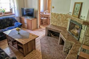TV a/nebo společenská místnost v ubytování Country House Zdenko s wellness