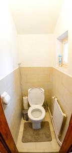 クラーリーキにあるApartmány pod klášteremのバスルーム(白いトイレ付)が備わります。