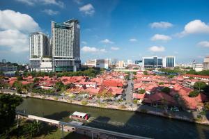 Linna Melaka üldine vaade või majutusasutusest The Pines Melaka pildistatud vaade