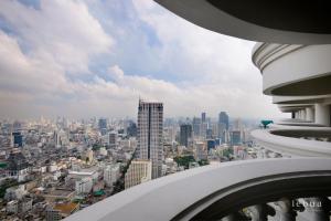 a view of a city from the top of a building at Tower Club at lebua in Bangkok