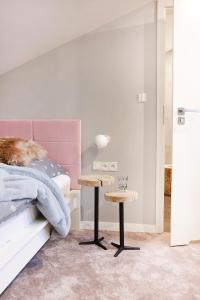 Posteľ alebo postele v izbe v ubytovaní Apartament Sun House SAUNA KOMINEK SKRZYCZNE