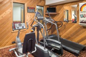 a gym with two exercise bikes in a room at Days Inn by Wyndham Mexico in Mexico