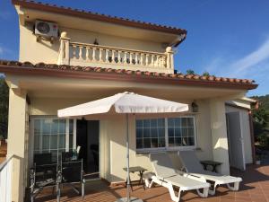 Balkón alebo terasa v ubytovaní Villa Gardenia mit Pool und traumhaftem Meerblick