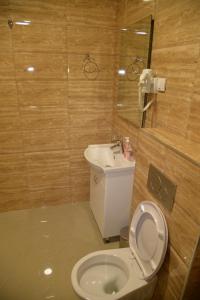 a bathroom with a toilet and a sink at B&B Hisar International in Prijepolje +37 photos