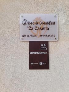 Certifikát, hodnocení, plakát nebo jiný dokument vystavený v ubytování B&B " La Casetta "