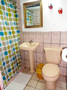 Vonios kambarys apgyvendinimo įstaigoje Hospedaje y Cafe Ruiz