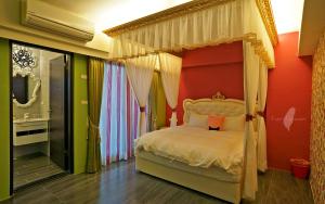 Letto o letti in una camera di Mori Inn