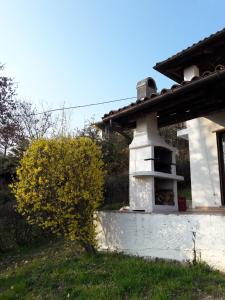 un edificio con un horno al aire libre en un patio en Villa Margherita, en Nizza Monferrato