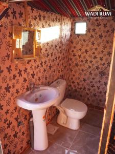 Koupelna v ubytování Wadi Rum Starlight Camp