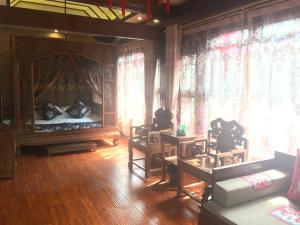 Pingyao HongJingYuanGuesthouse的休息区