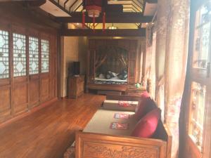 Pingyao HongJingYuanGuesthouse的休息区