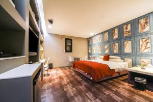 Letto o letti in una camera di Hotel ON