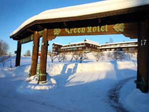 Green Hotel om vinteren