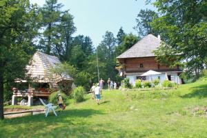 Zahrada ubytování Modrá chalúpka