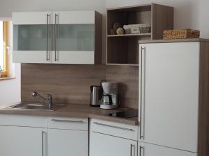Kuchyň nebo kuchyňský kout v ubytování Haflingerhof Appenstein