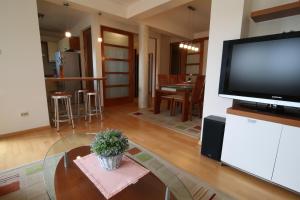 Televízia a/alebo spoločenská miestnosť v ubytovaní Apartman San Marino 2