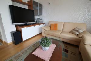 Televízia a/alebo spoločenská miestnosť v ubytovaní Apartman San Marino 2