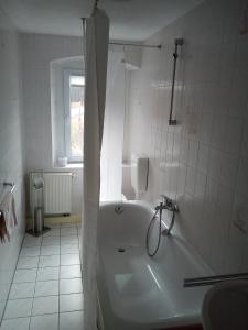 Kylpyhuone majoituspaikassa Gaststätte & Pension Jägerwäldchen