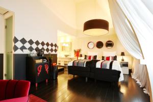 Een zitgedeelte bij Librije's Hotel