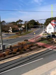 a view of an empty street with a traffic light at Sea Esta Motel 1 in Dewey Beach
