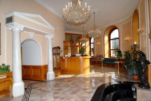 The lobby or reception area at Hotel Opera