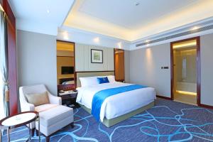 Katil atau katil-katil dalam bilik di Xi'an Lanxi International Hotel