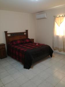 sypialnia z łóżkiem w pokoju z oknem w obiekcie MA457 w mieście Mendoza