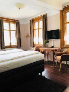Un pat sau paturi într-o cameră la Zum Fehmelbauer