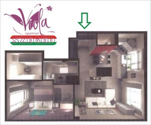 Viola Apartman with infra saunaの見取り図または間取り図