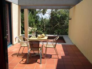 A balcony or terrace at Barbati Beach Apartments