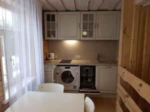 Kuchyň nebo kuchyňský kout v ubytování Guest House Ziedkalni