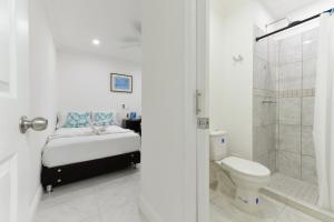 Um banheiro em Hotel Las Lunas