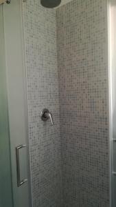 eine Dusche mit Duschkopf im Bad in der Unterkunft Citara mare in Ischia
